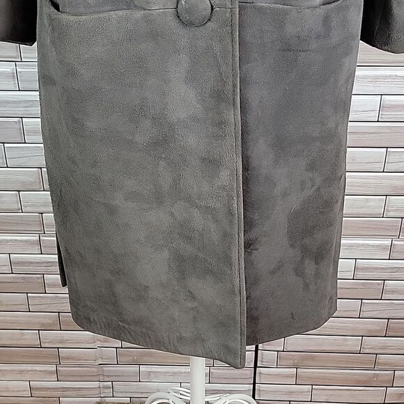 Vintage 70s suede Jacket with mink collar Size S - Picture 4 of 13